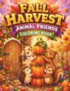 Fall Harvest Animal Friends Coloring Book: Cozy Autumn Coloring Pages with Cute Woodland Animals, Pumpkins, and Farm Life for Kids and Adults Relaxation