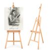 Falling in Art Large A-Frame Solid Beechwood Studio Easel for Painting
