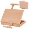 Falling in Art Portable Tabletop Art Easel Box – Beech Wood Adjustable Easel with Storage for Painting, Sketching – Perfect for Travel, Studio & Class‌