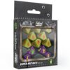 Fallout Factions: Dice Set - Super Mutants - 12 Piece, Green & Purple, Standard & Luck 10-Sided RPG Die, Roleplaying Game Accessory, Themed Symbols