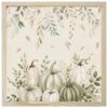Fall Seasonal Diamond Painting Kits for Adults Beginners 12x12 Inch, Boho Pumpkins Green Hanging Vines Linen Texture 5D Full Round Drill DIY Diamond Art Kit with Wooden Frame for Home Wall Decor Gift