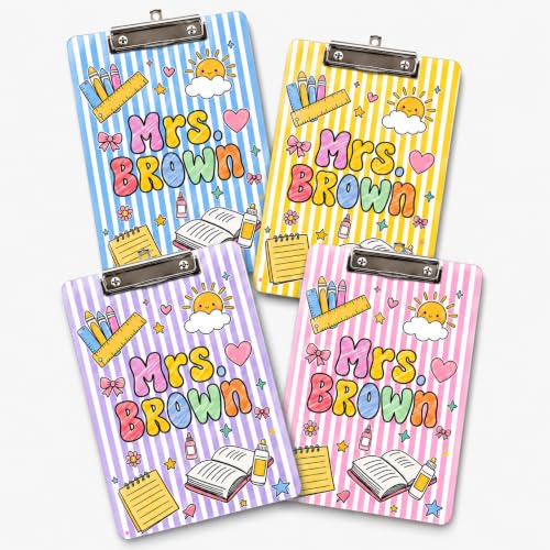 FAMITRENDZ Personalized Teacher Acrylic Clipboard, Custom Name Teacher Clipboard, Classroom Supply, Teachers Appreciation Gift, Back To School Gift, First Day Of School Gifts, Teachers Gifts 01