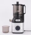 FAMORUI Cold Press Juicer, 5.8" Wide Feed Chute Juice Extractor Machine with 300W, High Juice Yield, Slow Masticating Juicer for Whole Vegetables & Fruits, Ssilver-black