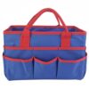 Fancyes Craft Storage Pouch Utility Tote Multi Compartment Organizer with Handle Oxford Cloth and Foldable Design for Teachers Crafters Suitable for Classroom, Blue Red