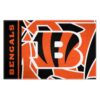 FANMATS 23234 NFL - Cincinnati Bengals Starter Mat Xfit Design - 19in x 30in Accent Rug| Sports Fan Home Decor Rug and Tailgating Mat