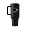 FANMATS NHL San Jose Sharks 40 oz Handled Stainless Steel Tumbler — Powder-Coated Steel | 40 Fluid Ounces | Officially Licensed | Team Color