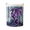 Fantasy Dragon Quilted Laundry Basket Book Lover Collapsible Storage Hamper (L,R396864A01)