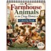 Farmhouse Cozy Country Coloring Book with Animals in Cozy Homes Adults, Premium Thick Cardstock with a Top Spiral Binding, for Right-Handed and Left-Handed, 8.5" x11"