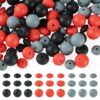 FASHEWELRY 90Pcs Round Silicone Focal Beads Bulk 15mm Rondelle Rubber Beads