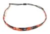 Fashion Accessories Now Brown headband woven oval link pattern jelly skinny narrow headband soft stretch hair grip teeth 3/8 inch wide woven basketweave