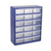 FashionCha 18-Drawer Organizer 6-by-3 Layout Molded Frame Home Organization, Blue
