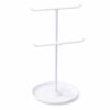 FashionCha Double Layer Jewelry Organizer for Necklace, Bracelet, and Earring Holder, Metal Jewelry Stand