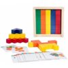 FashionCha Geometric Shape Builders Thinking Color Block Puzzle Early Learning Shape Matching Blocks for Preschoolers, Young Children