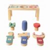 FashionCha Tool Table Toy Printed Shapes Wooden Balance Toy Fine Motor Skills