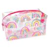 Fashion Stationery Pencil Case for Girls Large Capacity Special Pencil Pouch for Kids Zipper Pen Case Organizer Pink School Supplies for Kids (Rainbow)