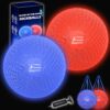 FATEUAER 8.5 Inch Light up Kickball Set, Dodgeballs 2 Pack, Playground Balls Gift for Kids, Glow Bouncy Balls Includes Pump Storage Bag, Glow in the Dark Party Supplies