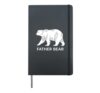 Father Bear Polar Bear Father Family Hardcover Journal, Black