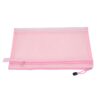 Fauitay 10 Pack Nylon Mesh Zipper Pouch Bags Double Layer with Sturdy Handle and Tear Zipper for Office School Home Travel Organization (Pink)