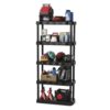 fautostary 5-Tier Plastic Shelf Black Storage Unit (Shipment from Walmart)