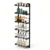 fautostary 6-Tier Rack Over Door Organizer 110lbs Mesh Storage Black