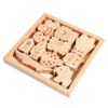 FccsiKoa Children Stacking Blocks Wooden Toy Set Building Blocks Educational Game Learning Puzzle Beech Wood Construction for Parent Child Interaction Home Play Classroom Activities