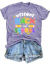 FCGHSII Back to School Teacher Shirt for Women First Day of School Tee Teaching Gift Short Sleeve Tops