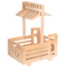 fdcxjamyp Wooden Baby Shower Crate Closet , Baby Storage nursery Crate Hamper with hangers, Gift Basket for Baby nursery ，Newborn Boy Girl Welcome Gift for New Mom Parents