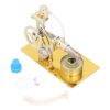 Fdit Stirling Engine Model Miniature Steam Power Motor Educational Physical Science Toy Gift with LED Light and Soft Rubber Pads for Kids Science Projects