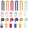 FDKYOEK 6 PCS Scrunchie Lanyard Teacher Lanyard with ID Badge Holder