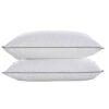 Feather Down Pillows King Size Set of 2, Bed Pillows for Sleeping, Fluffy Plush Pillows for Side and Back Sleepers, Medium Firm Support, 50×70cm