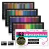 feela 152 Colored Pencils with Pencil Sharpener Premium Soft Core Colors Pencils Set for Adult Coloring Books
