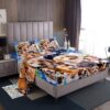 Feelyou Cute Puppy Dog Fitted Sheet Set Cartoon Pet Pug Dog Bulldog Bedding Set Kids Boys Girls Animal Design Bed Sheets Various Puppy Bed Cover Bedroom Collection 4Pcs Bedding Full Size