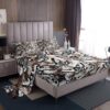 Feelyou Death Moth Sheet Set for Girls Boys Kids Cow Fur Sheets with Deep Pocket Fitted Sheet Room Decorative Skull Decor Bed Sheets Set Farmhouse Cowhide Brown Black Bedding Set Room Decor Twin Size