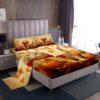 Feelyou Fall Sheet Set Full Size Cute Cat Bed Sheets Set for Boys Girls Teens Autumn Maple Leaf Decorations Sheets with Deep Pocket Fitted Sheet Happy Thanksgiving Bedding Set with 2 Pillow Cases