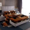 Feelyou Kids Cow Fur Sheet Set Deer Bear Bed Sheets Set Rustic Cabin Country Western Farmhouse Style Sheets with Deep Pocket Fitted Sheet Wild Animal Brown White Bedding Set Bedroom 3Pcs Twin Size