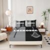 Feelyou Lacrosse Bedding Fitted Sheet Ball Sports Theme Bedding Sheets for Boys Girls Lacrosse Player Games Bed Sheet Set Grey Black Decor Bed Cover with 2 Pillowcases 3Pcs Bedding Queen