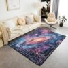 Feelyou Math Equation Area Rug 5x7 Kids Purple Galaxy Decorative Rug for Boys Girls Teens Mathematics Formula Biology Living Room Rugs Math Science Indoor Floor Mat Room Decor