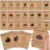 Feifeiya 100 Pcs Crystal Cards Stones and Gems Meaning Oracle Card Deck Crystal Healing Guide Healing Gifts for Beginners (Craft Paper)