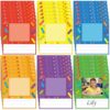 Feifeiya 36 Pcs Kids Photo Nameplates for Desk Kids Name Tags Labels Stickers with Photo Space Self-Adhesive Labels Bulletin Board Colorful Classroom Decoration for Desk Bins Cubbies Office (Crayon)