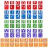 Feifeiya 38 Pcs Braille Alphabet and Number Tiles Wood Raised Dots Alphabet and Numbers Punctuation Educational Tool for Blind Visually Impaired, Teaching Aid for Blind Gifts