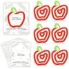 Feifeiya 6 Sets Jumbo Teacher Acrylic Paper Clips 4 Inch Paperclip Bookmark Teacher Welcome Back Gifts with Thank You Cards for Office Classroom Back to School Supplies(Apple)
