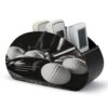 FekiLoot PU Remote Control Holder, Desktop Organizer with 5 Compartment