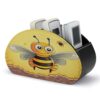 FekiLoot PU Remote Control Holder, Desktop Organizer with 5 Compartment