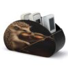 FekiLoot PU Remote Control Holder, Desktop Organizer with 5 Compartment