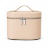 Felicity Haven Round Makeup Bag - Waterproof Travel Cosmetic Organizer with Compartments and Handle, Small Vanity Case for Women