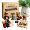 Felt Animal Sewing Kit, DIY Craft Materials Set, Wool Felt Mat