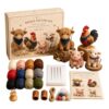 Felt Animal Sewing Kit, Wool Craft Set, Handmade Needle Project