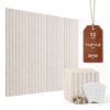 Felt Bulletin Board for Wall Decor 48" * 36”, 12 Pack Bulletin Cork Board for Classroom, Office Decor, Home, Pin Boards Tiles Alternative with 60 Adhesive Tabs & 50 Pushpins (Light Camel) - FURRELOR