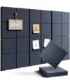 Felt Bulletin Board Tiles -28"x18" Cork Board Alternative for Office Decor, Push Pin Board Wall Organizer 6-Pack-Navy Blue