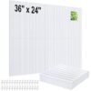 Felt Bulletin Board Tiles, Cork Boards for Walls, Poster Board, Removable Sound Absorbing Pin Board, Vision Board, Photo Display, Office Wall Decor, Home Office Classroom Pin Board, 6-Pack (White)